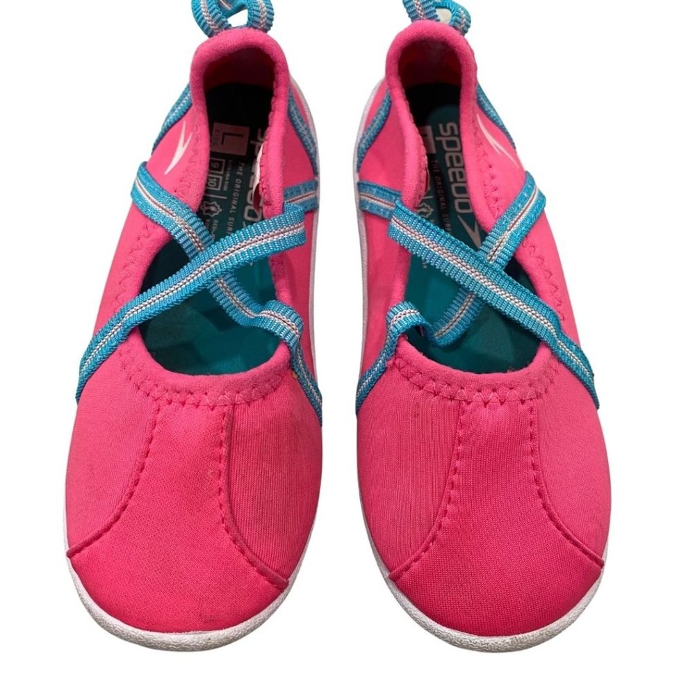 Speedo Swim Shoes Pink Teal Straps L